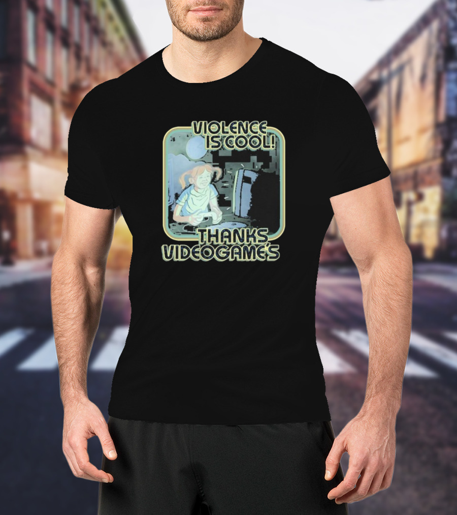 Violence Is Cool Thanks Videogame's Retro Gamer Moonlight Adventure T-Shirt