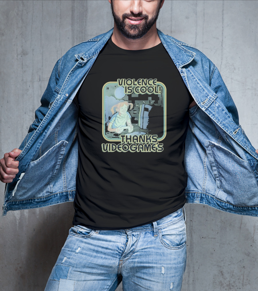 Violence Is Cool Thanks Videogame's Retro Gamer Moonlight Adventure T-Shirt