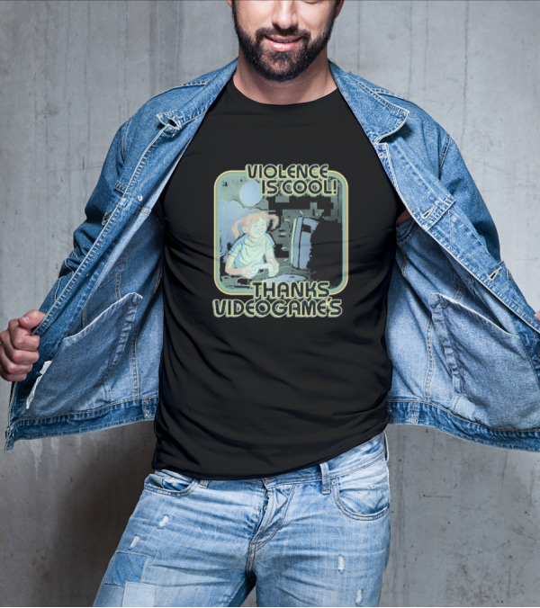 Violence Is Cool Thanks Videogame's Retro Gamer Moonlight Adventure T-Shirt