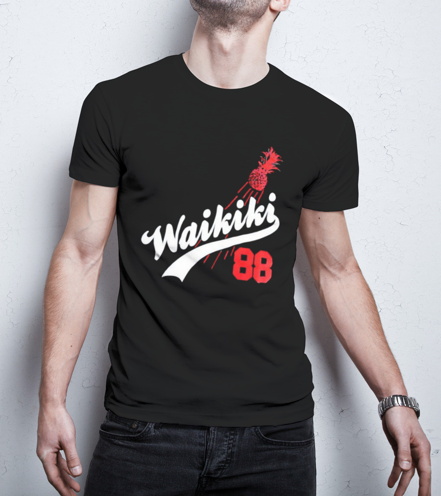 Waikiki 88 Los Angeles Dodgers Pineapple Baseball Graphic T-Shirt