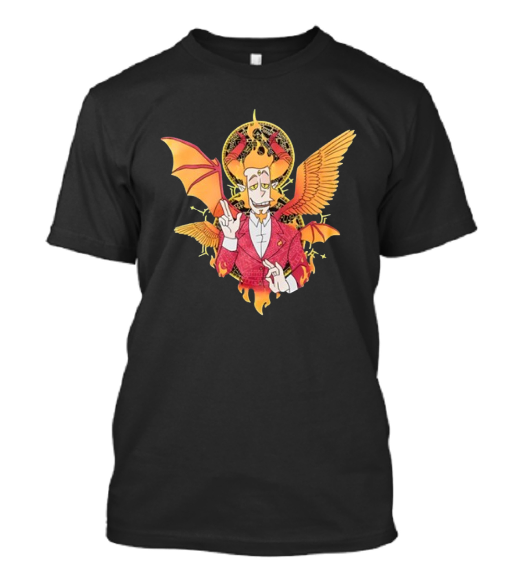 Welcome To Hell Mephistopheles Devil Wings And Flames T-Shirt