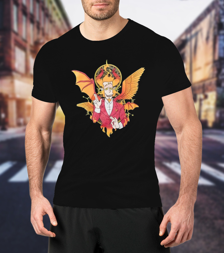 Welcome To Hell Mephistopheles Devil Wings And Flames T-Shirt