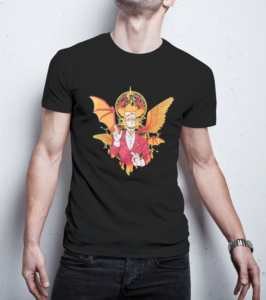 Welcome To Hell Mephistopheles Devil Wings And Flames T-Shirt