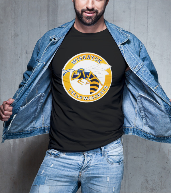 Wiskayok Yellowjackets Buzzing Insect Emblem T-Shirt