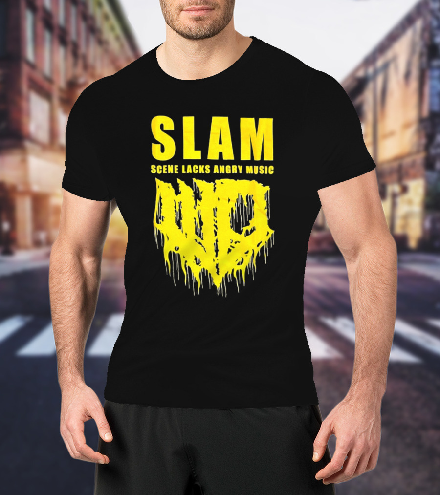 Slam Scene Lacks Angry Music Dripping Graphic T-Shirt