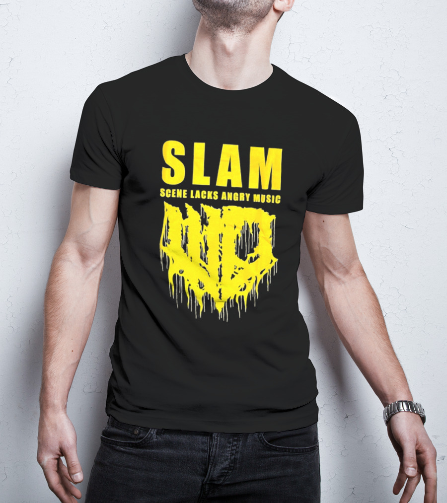 Slam Scene Lacks Angry Music Dripping Graphic T-Shirt