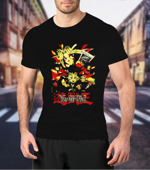 Yu-Gi-Oh! Retro Characters Collage Vibrant Art Style T-Shirt