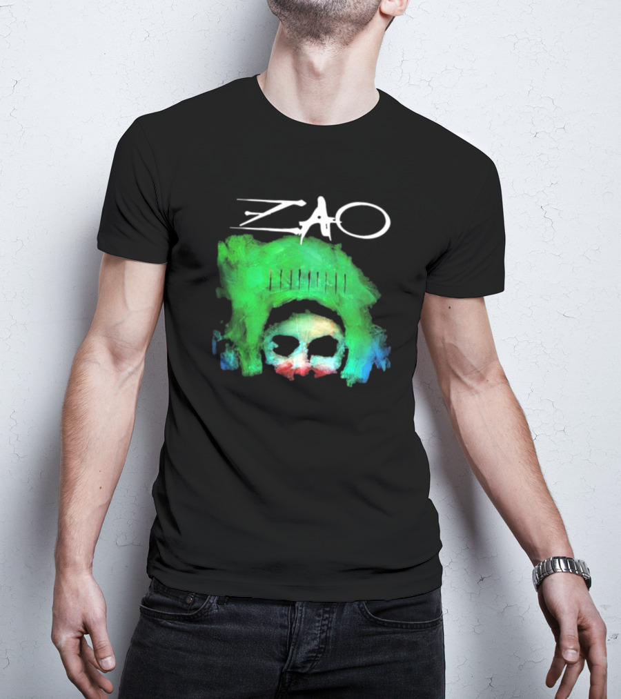 Zao Splinter Shards Green Skull Art T-Shirt