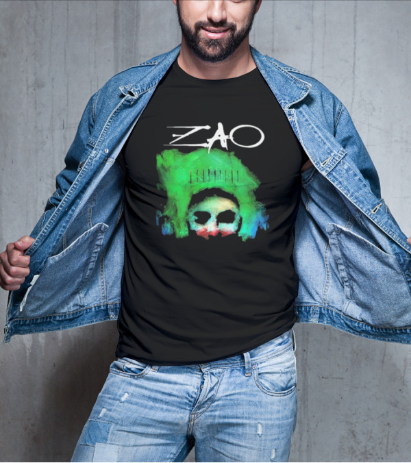 Zao Splinter Shards Green Skull Art T-Shirt