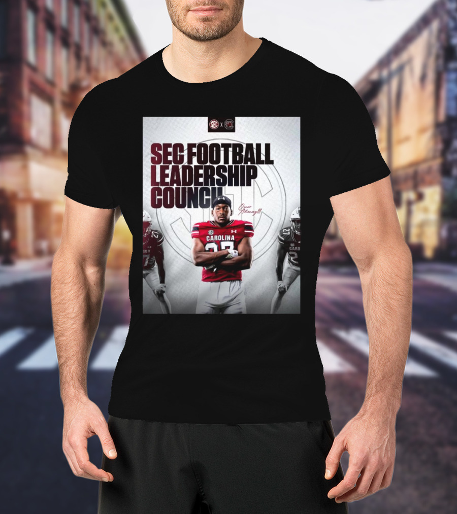 SEC Football Leadership Council South Carolina Gamecocks Oscar Adaway III T-Shirt
