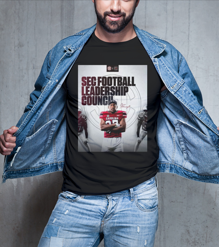 SEC Football Leadership Council South Carolina Gamecocks Oscar Adaway III T-Shirt