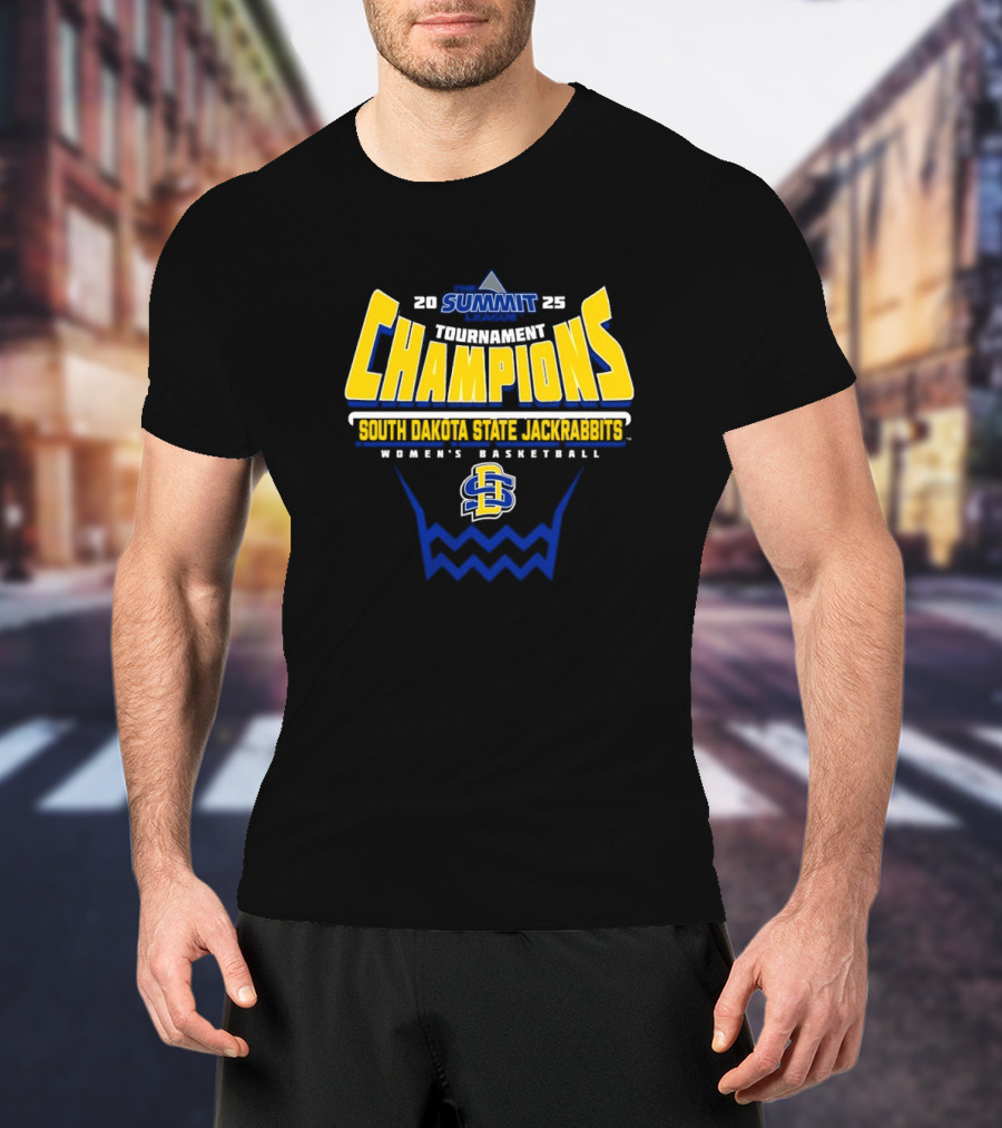 2025 Summit League Tournament Champions South Dakota State Jackrabbits Women's Basketball T-Shirt
