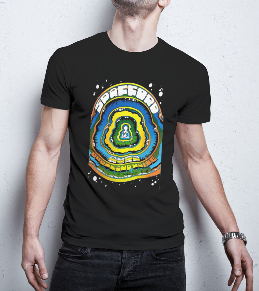 Spafford Aura Portland Maine March 15 2025 Tour Psychedelic Design T-Shirt