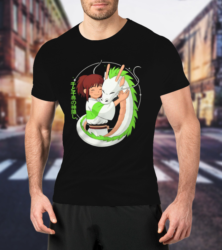 Spirited Away Haku And Chihiro Hug Embrace T-Shirt