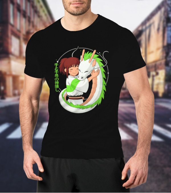 Spirited Away Haku And Chihiro Hug Embrace T-Shirt