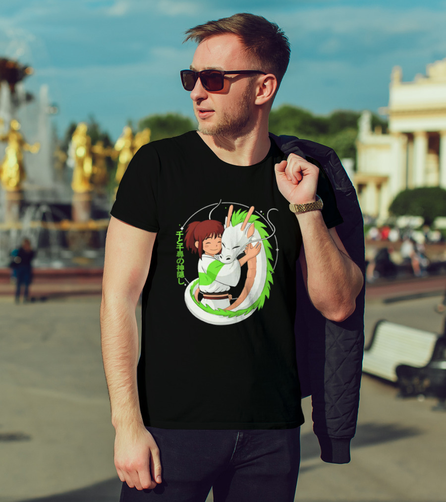 Spirited Away Haku And Chihiro Hug Embrace T-Shirt