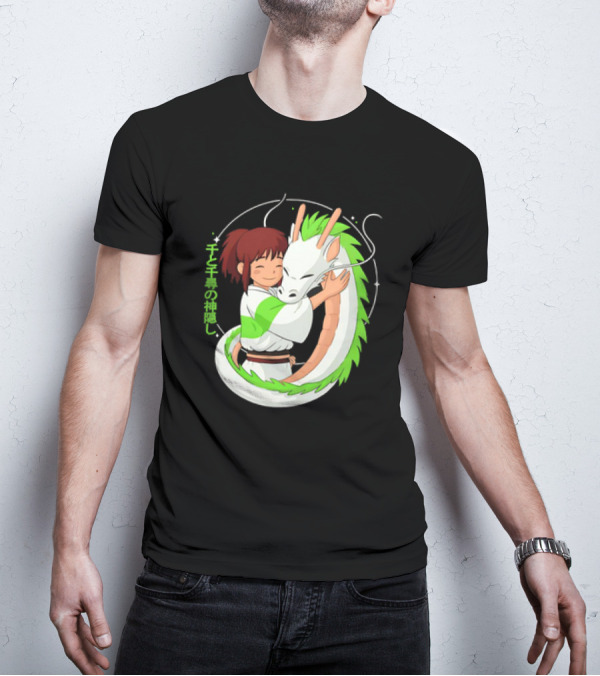 Spirited Away Haku And Chihiro Hug Embrace T-Shirt