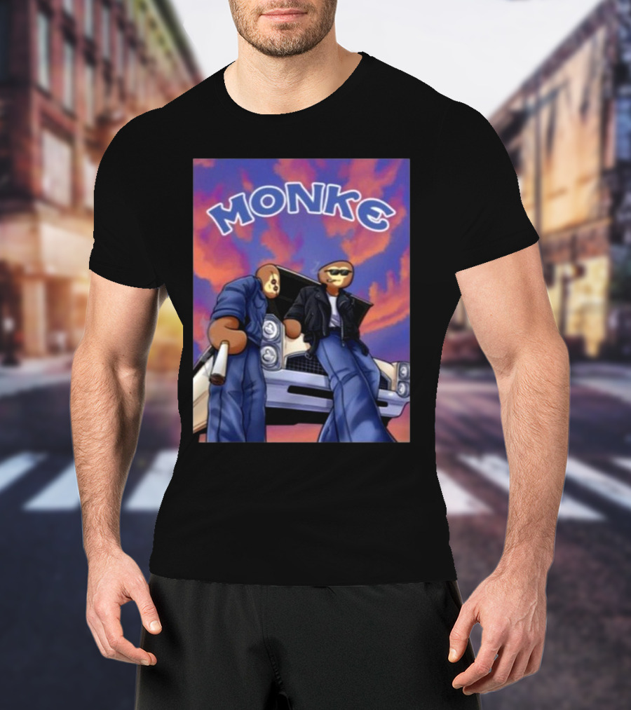 Monke Spoonkid Joe Cool Car Sky T-Shirt