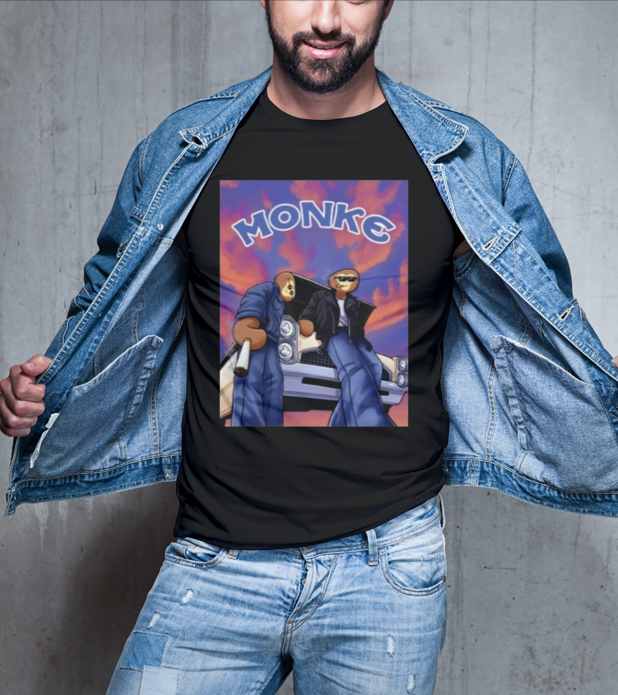 Monke Spoonkid Joe Cool Car Sky T-Shirt