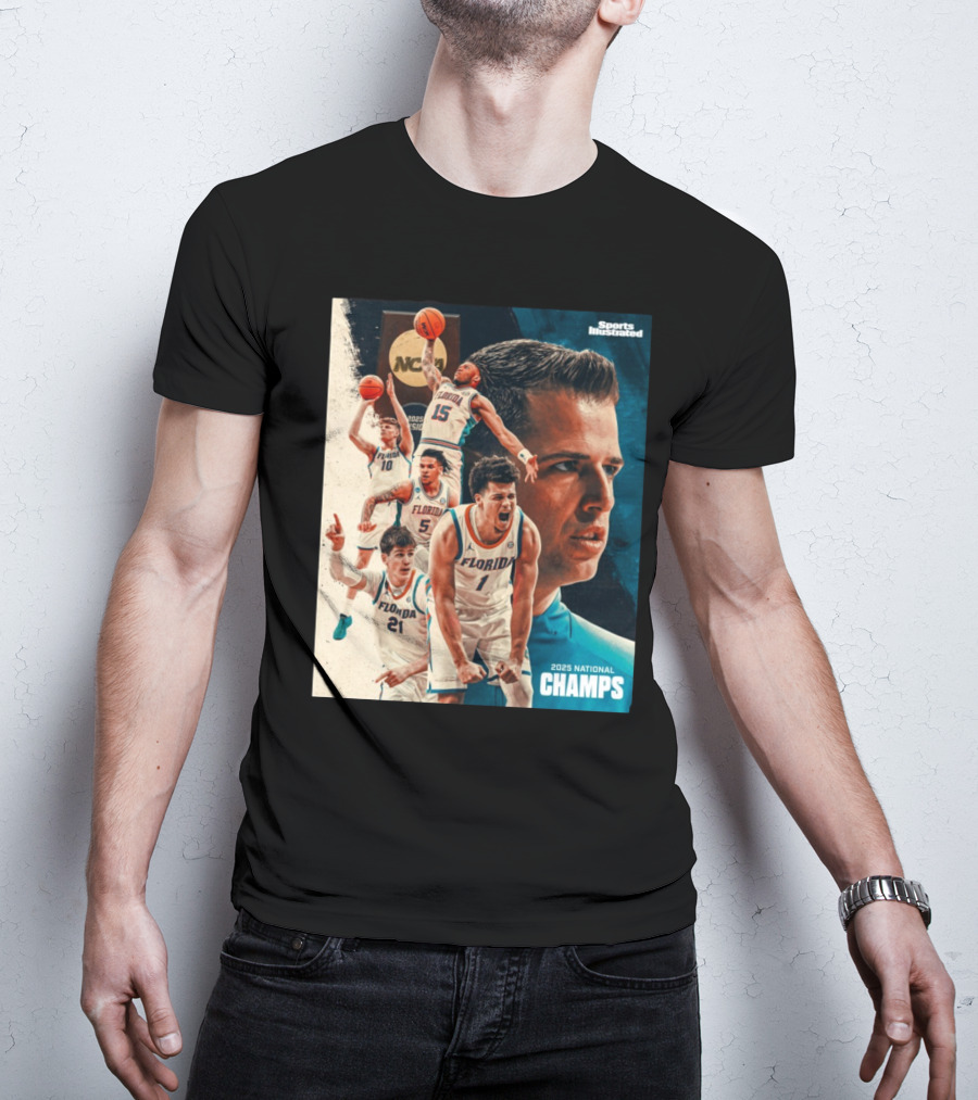 Florida Gators Basketball 2025 National Champs Sports Illustrated T-Shirt