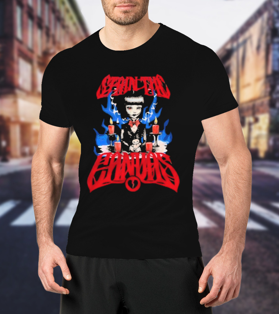 Stain The Band Gothic Doll Candles Flames T-Shirt