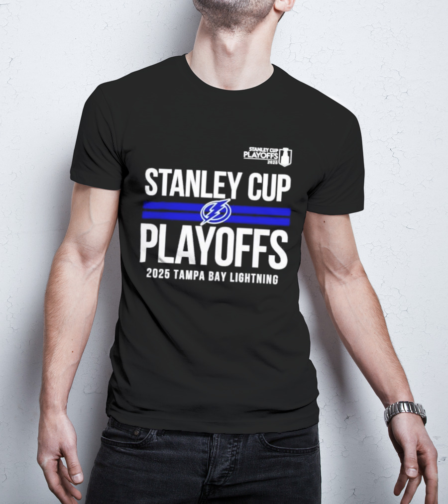 Stanley Cup Playoffs 2025 Tampa Bay Lightning NHL Playoffs Logo T-Shirt