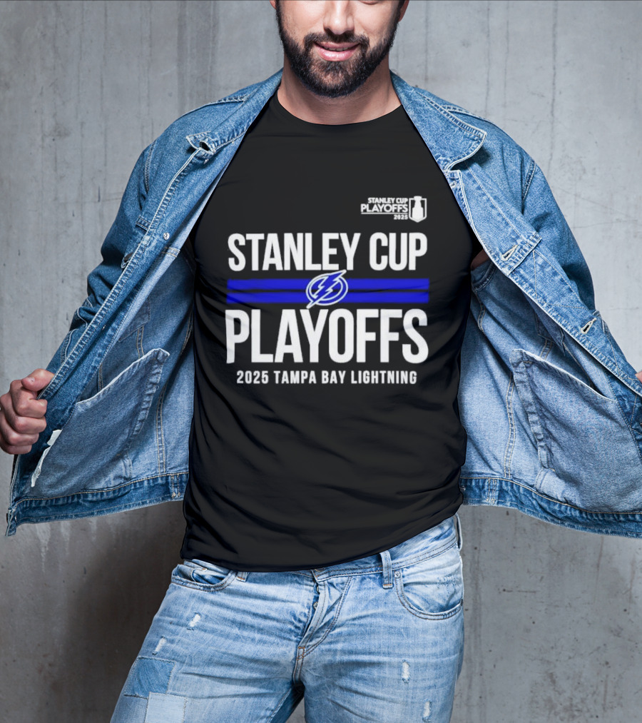 Stanley Cup Playoffs 2025 Tampa Bay Lightning NHL Playoffs Logo T-Shirt