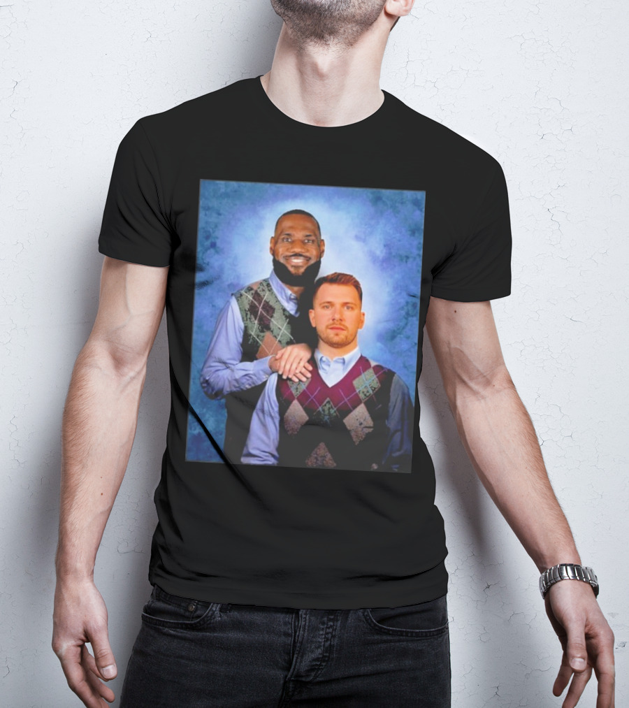 Step Brothers Luka Doncic Lebron James Argyle Sweater Duo T-Shirt