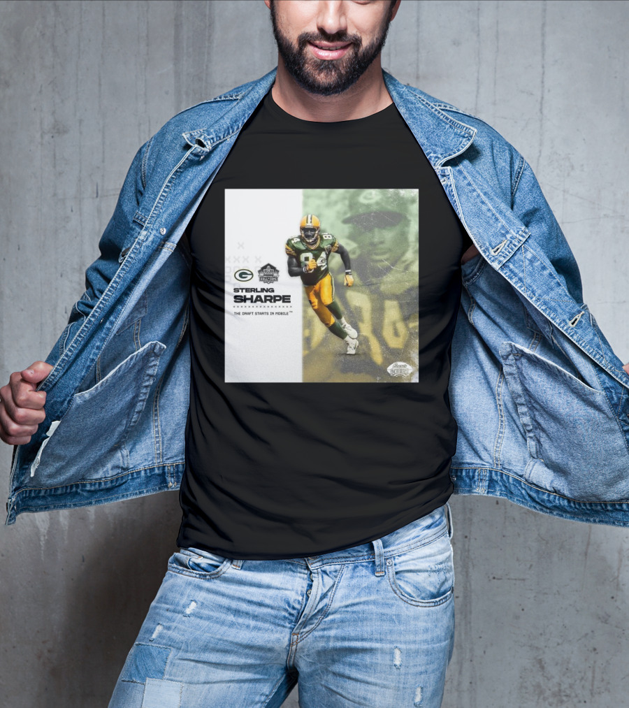 Sterling Sharpe Green Bay Packers Pro Football Hall Of Fame The Draft Starts In Mobile T-Shirt
