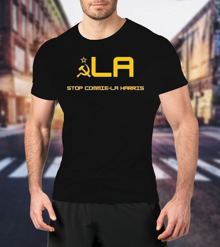 STOP COMMIE-LA HARRIS HAMMER SICKLE STAR ICON T-Shirt