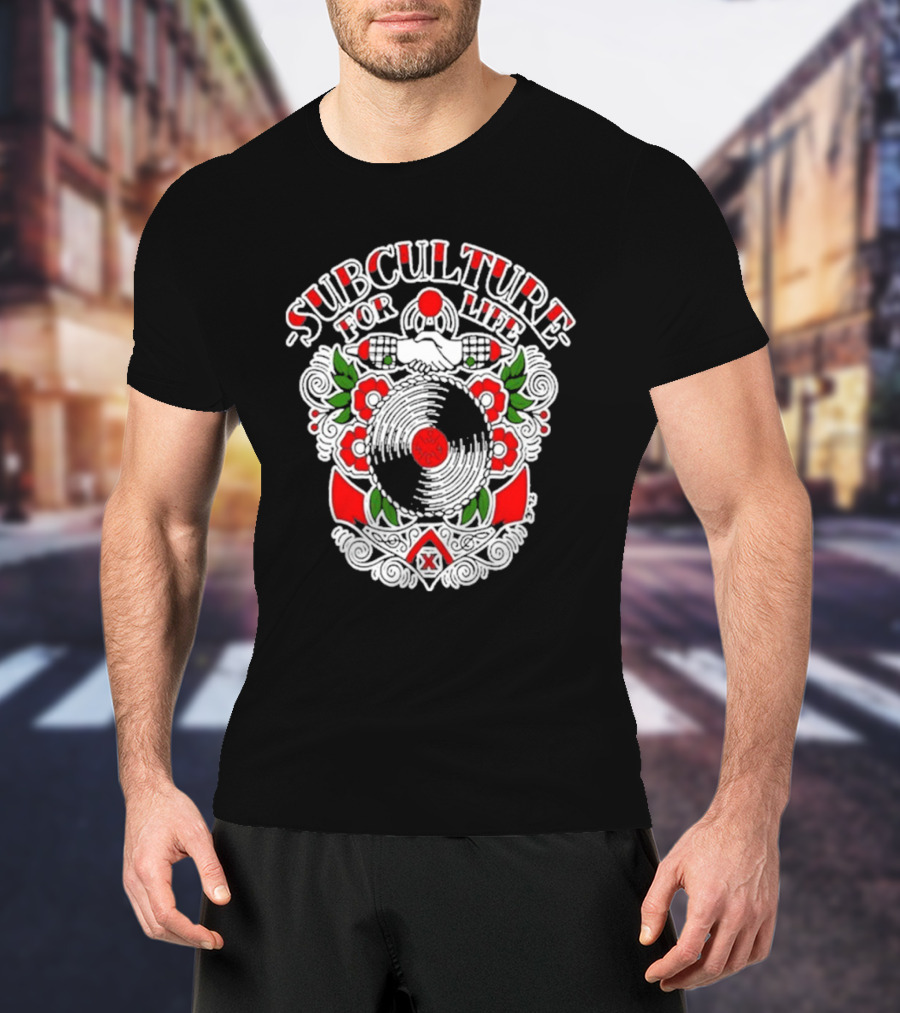 Subculture For Life Anchor Tour Floral Nautical Theme T-Shirt