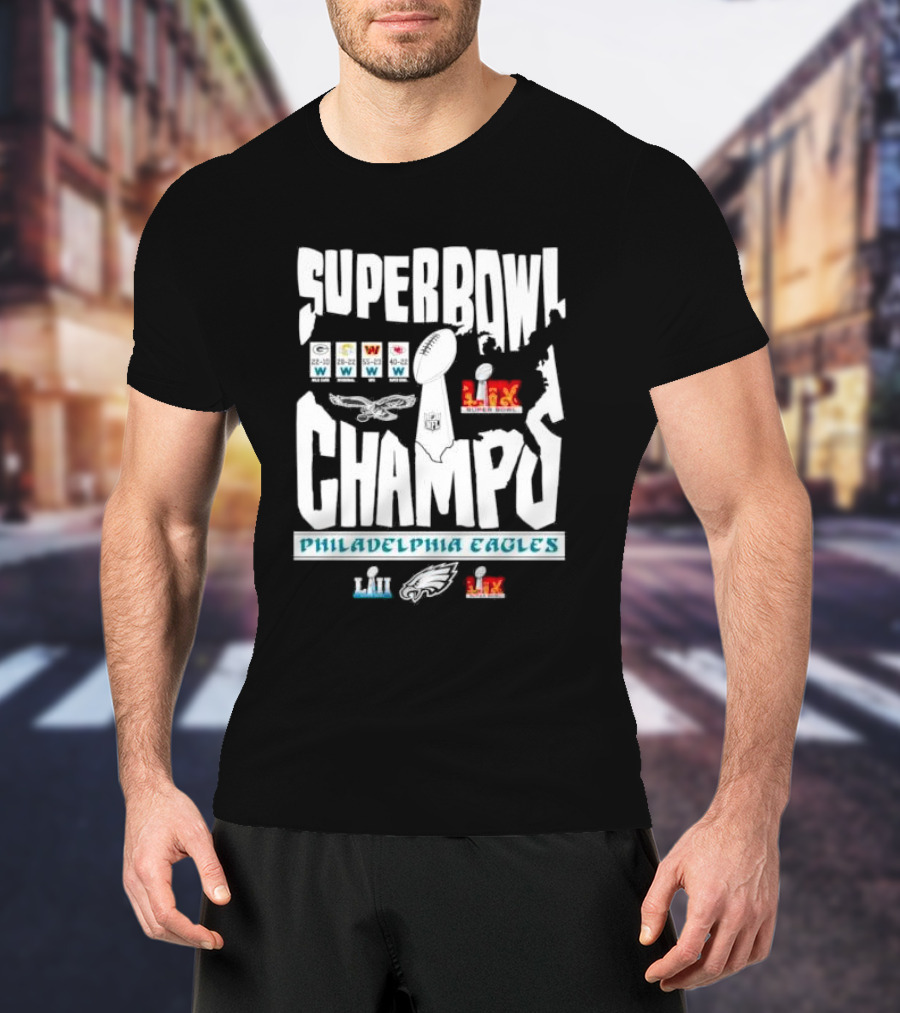 Super Bowl Champs LIX Philadelphia Eagles Winning Legacy T-Shirt