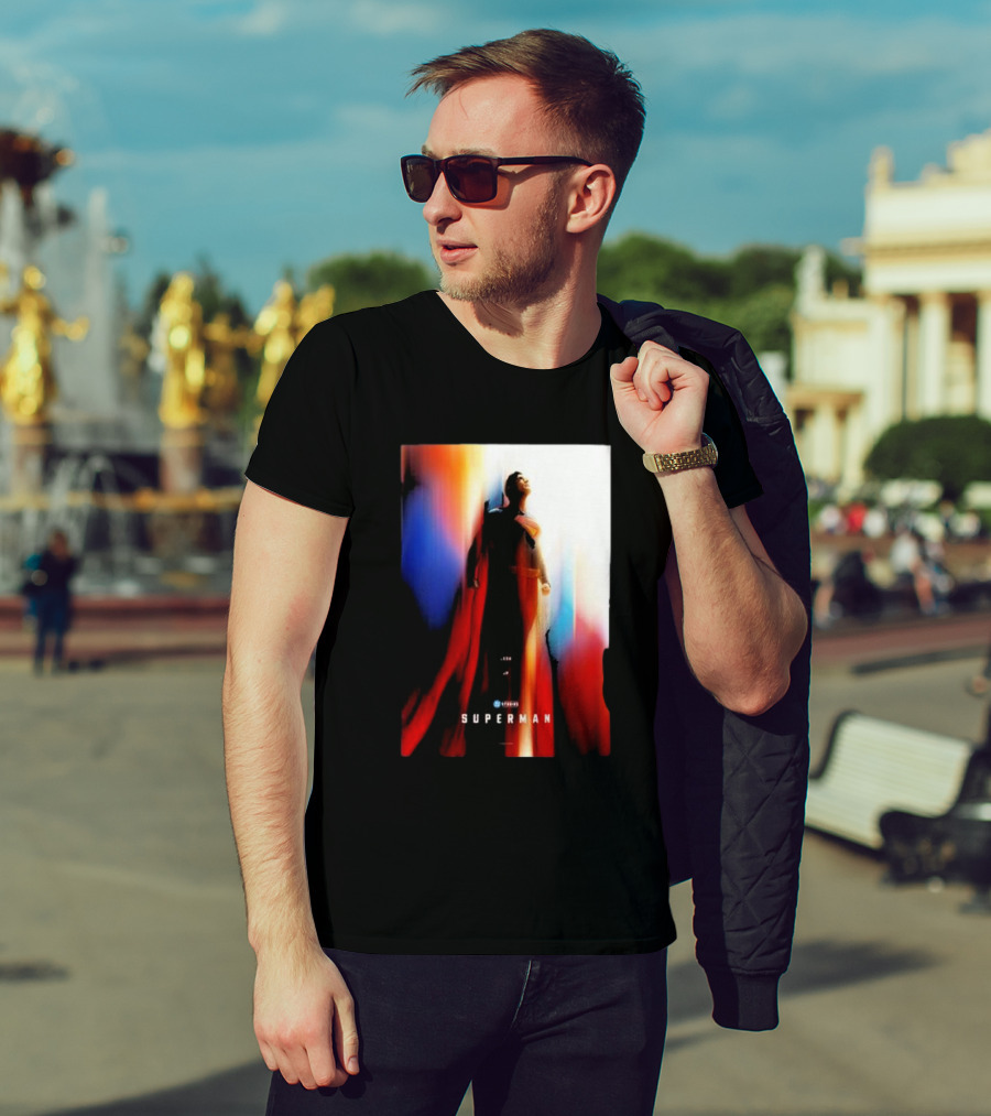 Superman 2025 Movie Look Up Heroic Color Burst T-Shirt