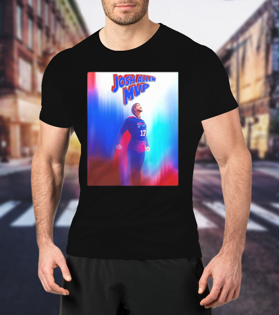 Josh Allen MVP Superman Buffalo Bills 17 T-Shirt