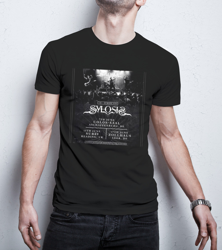 Sylosis UK And Europe 2025 Tour Colos-Saal Aschaffenburg Sub89 Reading Zollhaus Leer T-Shirt