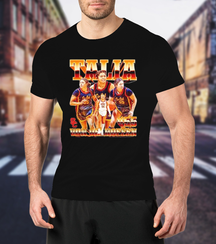 Talia Von Oelhoffen USC Trojans #55 Vintage Player Collage Sc Cal T-Shirt
