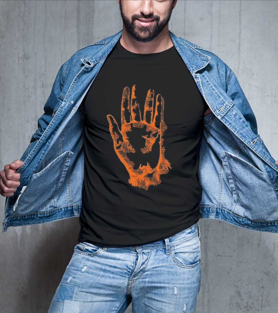 Tamino Sanctuary Handprint Symbol Burning Orange T-Shirt