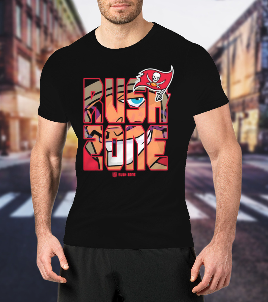 Tampa Bay Buccaneers Rush Zone Cartoon NFL T-Shirt