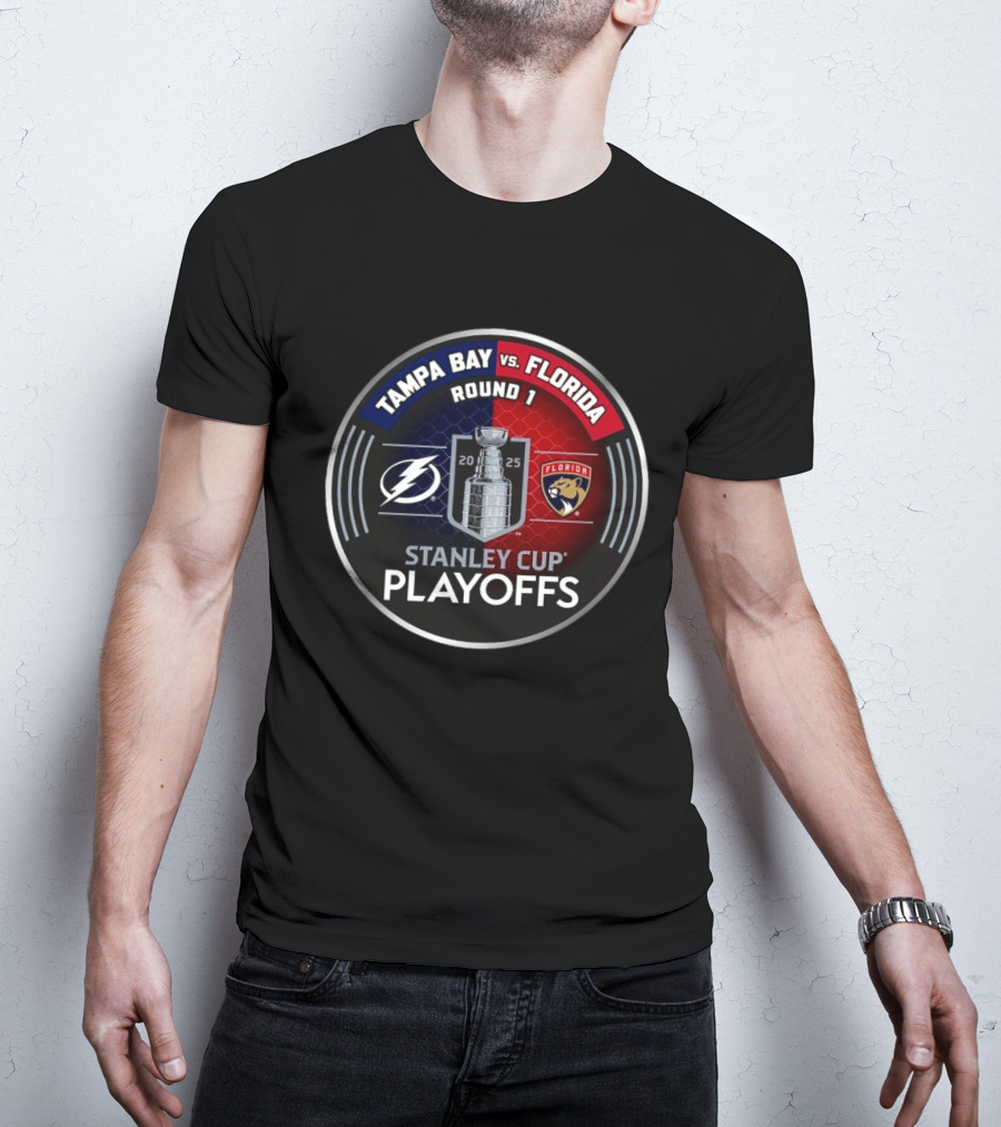 Tampa Bay Vs Florida Round 1 2025 Stanley Cup Playoffs T-Shirt