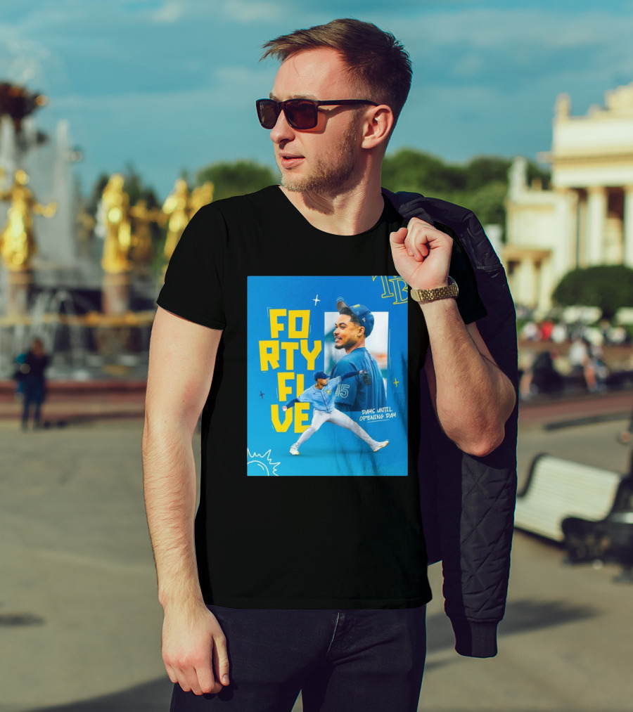 Tampa Bay Rays Taj Bradley Forty Five Days Until Opening Day T-Shirt
