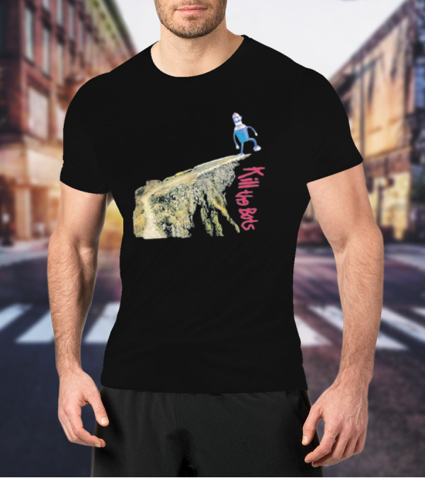 Tari Is For Humans Kill The Bots Robot On Cliff Edge T-Shirt