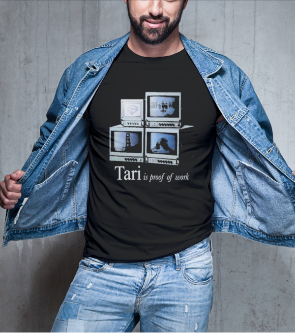 Tari Labs Proof Of Work 1996 Four Vintage Monitors T-Shirt
