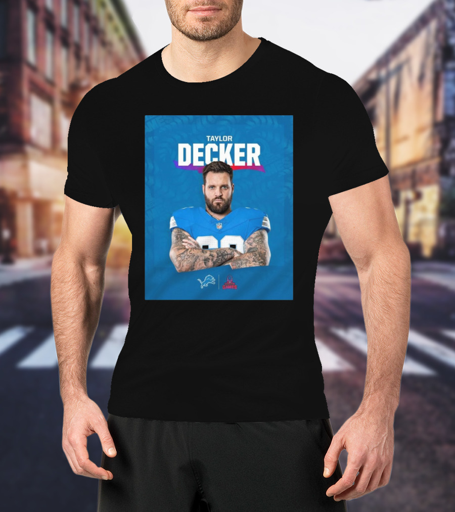 TAYLOR DECKER NFL GAMES DETROIT LIONS PRO BOWL 2025 T-Shirt