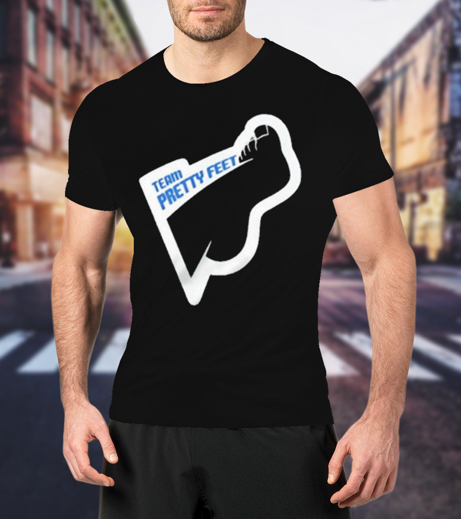 Team Pretty Feet Footprint Silhouette T-Shirt