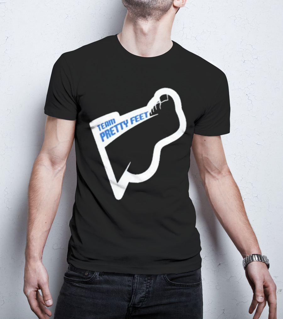 Team Pretty Feet Footprint Silhouette T-Shirt