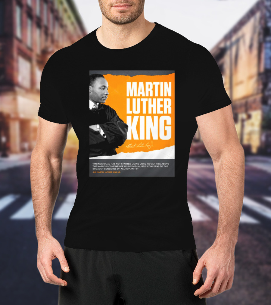 Martin Luther King Jr Tennessee Football Legacy With Signature And Quote T-Shirt