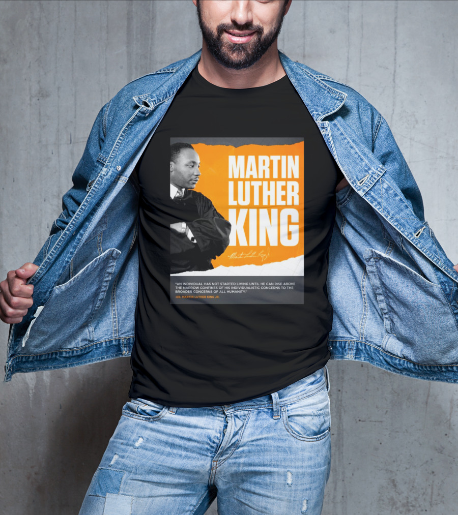 Martin Luther King Jr Tennessee Football Legacy With Signature And Quote T-Shirt