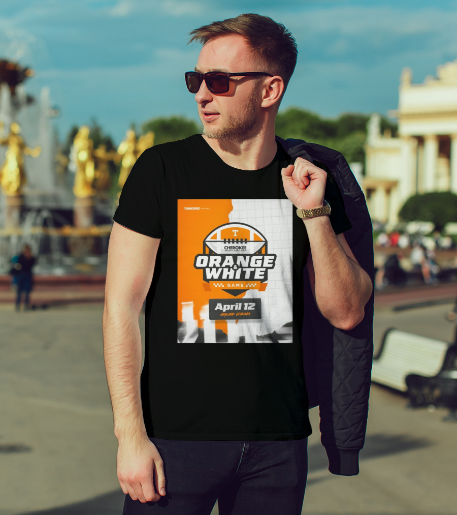 Tennessee Vols Football Cherokee Resorts Orange White Game April 12 Neyland Stadium T-Shirt