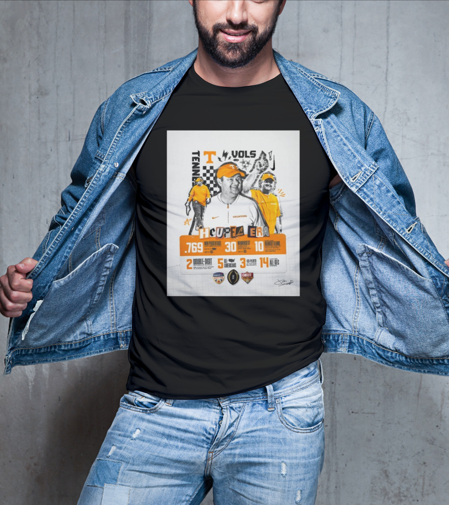 Tennessee Vols Josh Heupel Era .769 Win Percentage 30 Wins 10 Ranked Teams 2 Double-Digit Wins 5 All-Americans 3 SEC Player Awards 14 All-SEC Coaches T-Shirt