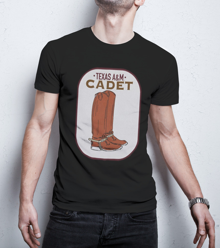 Texas A&M Cadet Brown Boots Emblem T-Shirt